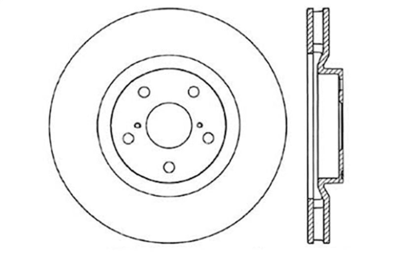 StopTech 5/93-98 Toyota Supra Turbo Left Front Slotted & Drilled Rotor