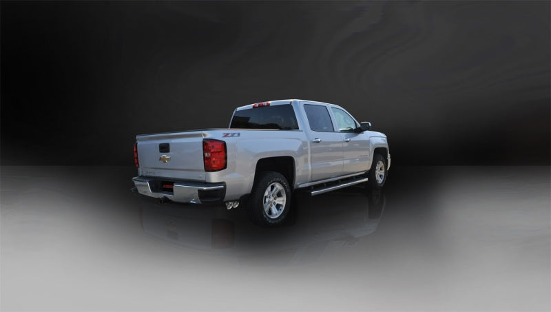 Corsa 14-19 GMC Sierra/Chevy Silv 1500 Reg. Cab/Std. Bed 5.3L V8 Polished Single Side CB Exhaust