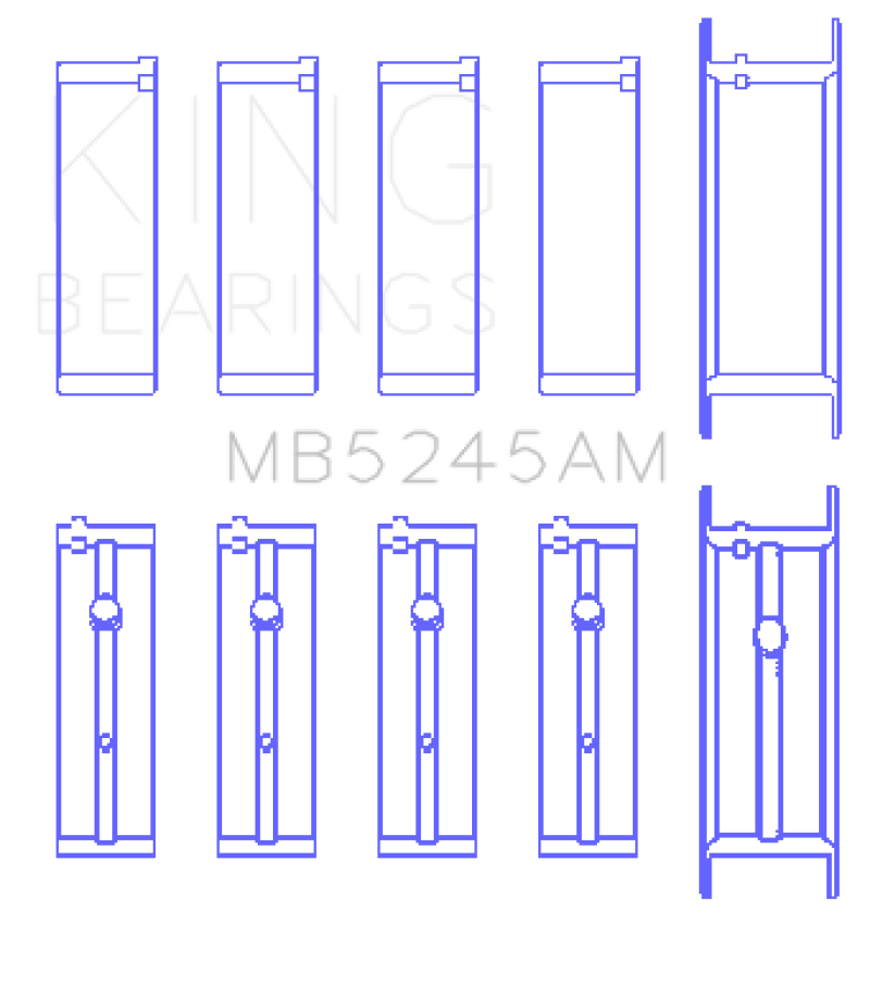 King 91-04 Nissan 146CI/2.4L KA24DE L4 / 89-97 146CI/2.4L KA24E L4 (Size STD) Main Bearing Set