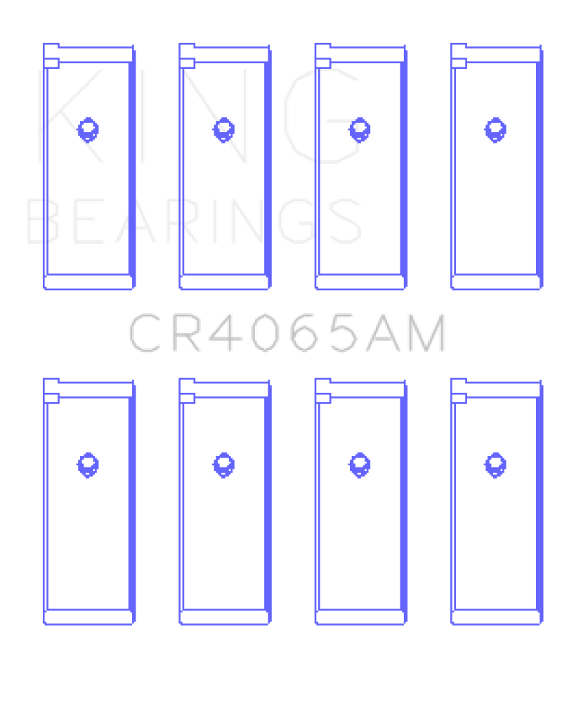 King 91-04 Nissan 146CI/2.4L KA24DE L4 / 89-97 146CI/2.4L KA24E L4 (Size +0.5) Rod Bearing Set