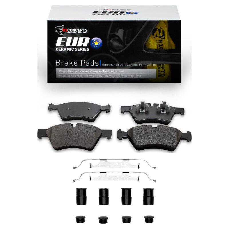 R1 05-12 Mercedes-Benz E350 Front Euro Ceramic Brake Pads & Hardware Kit