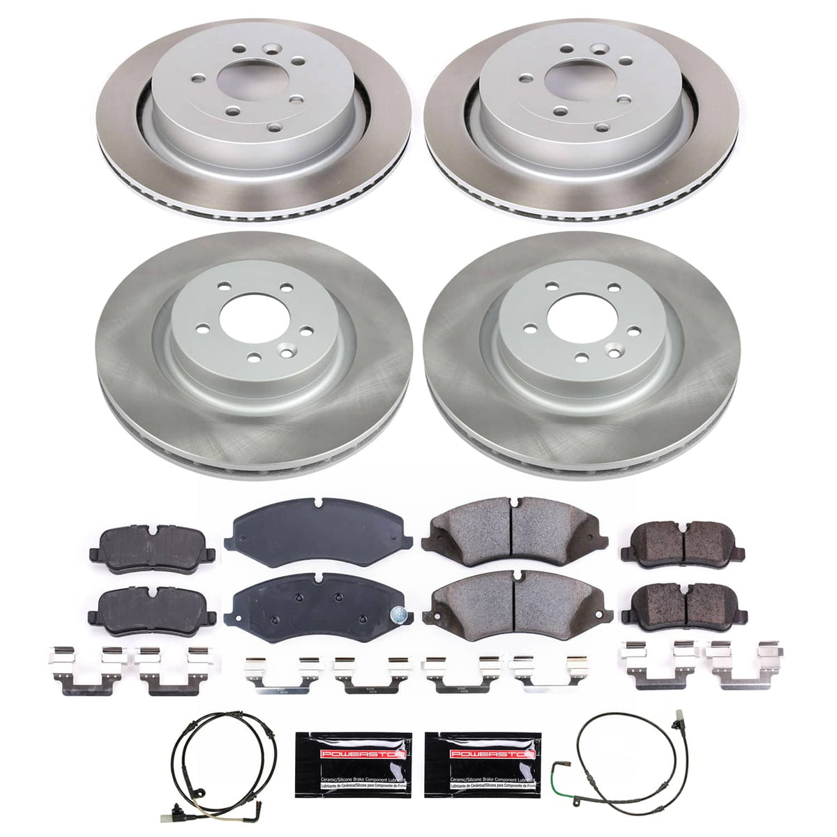 Power Stop 11-16 Land Rover LR4 Front and Rear Semi-Coated Rotor Kit