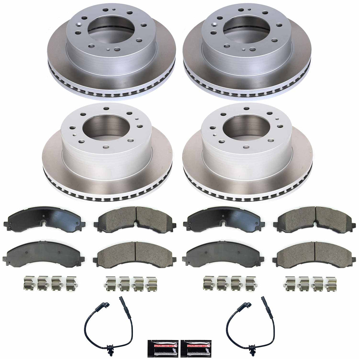 Power Stop 20-23 Chevrolet Silverado 2500 HD Front and Rear Semi-Coated Rotor Kit