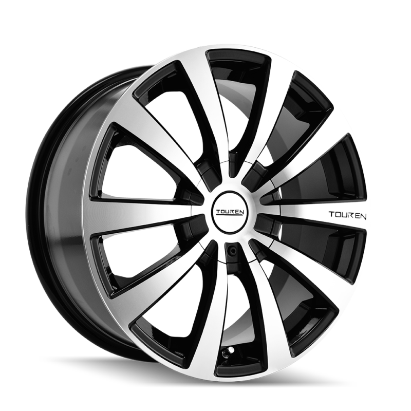 Touren 3130 TR3 17x7 / 5x112/120 BP / 40mm Offset / 72.62mm Hub Gloss Black Machined Wheel
