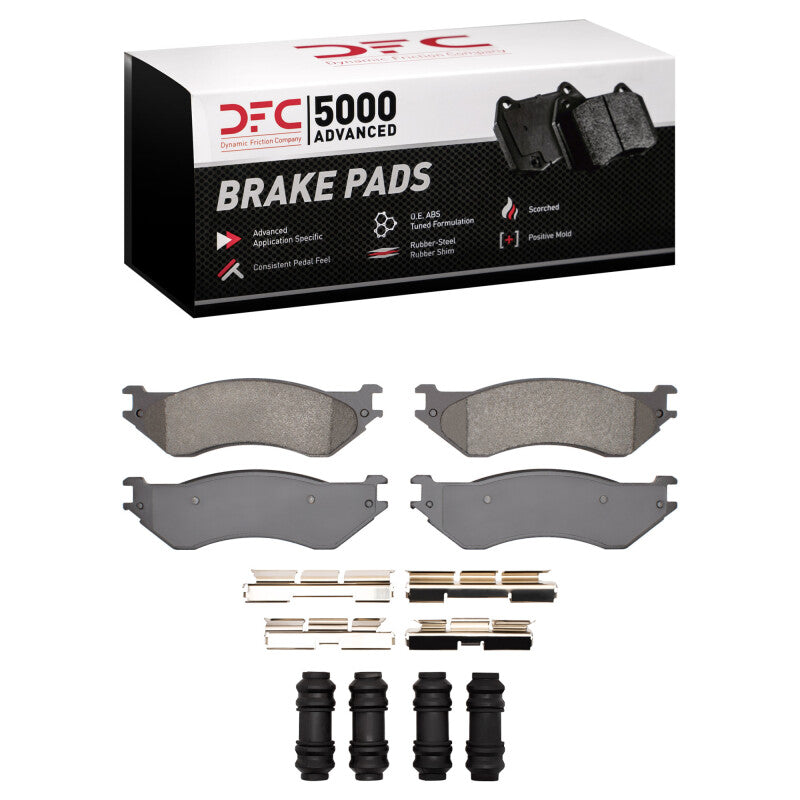 DFC 03-03 Dodge Ram 1500 Van Front 5000 Advanced Semi Metallic Brake Pads and Hardware Kit