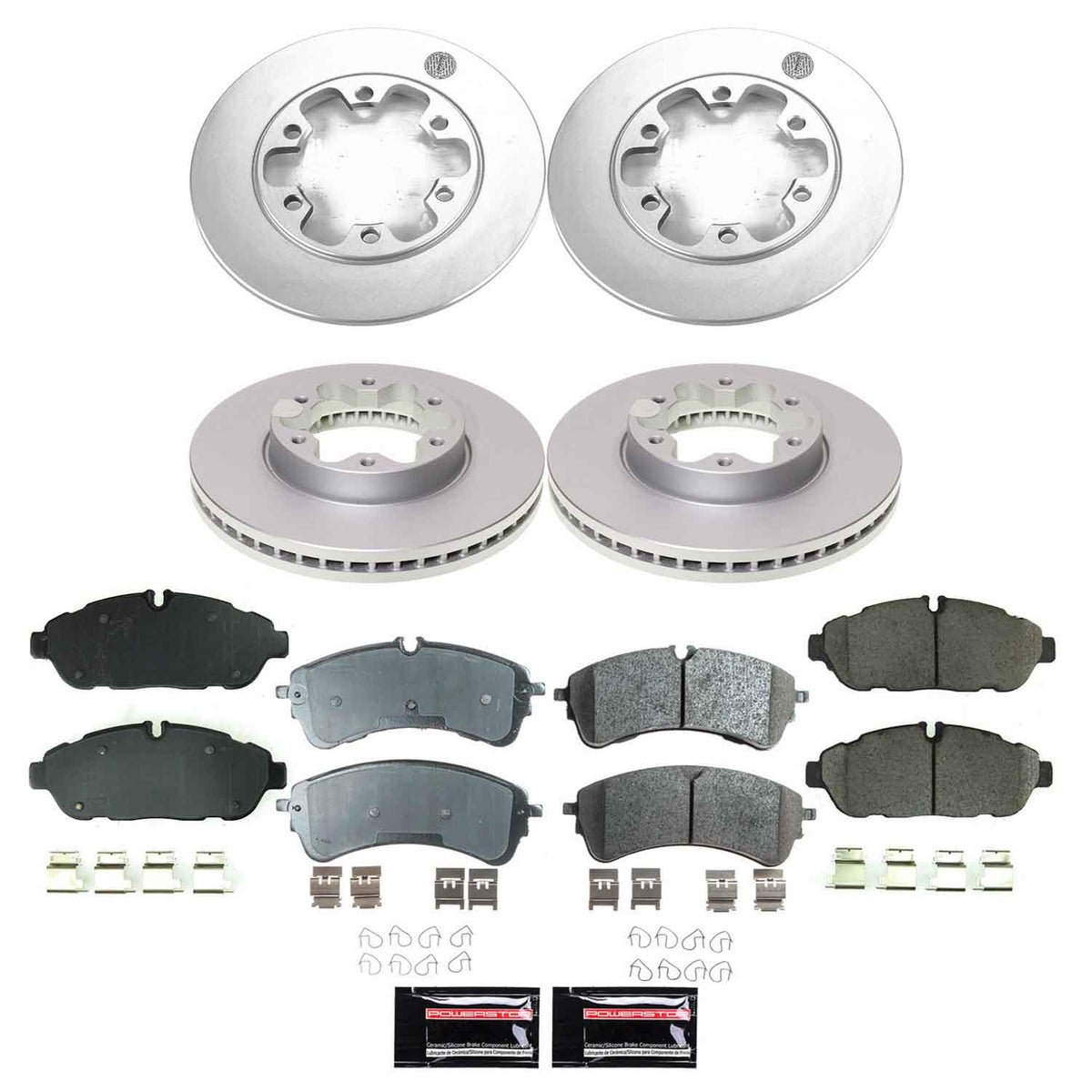 Power Stop 20-23 Ford Transit-350 HD Front and Rear Z17 Coated Brake Kit