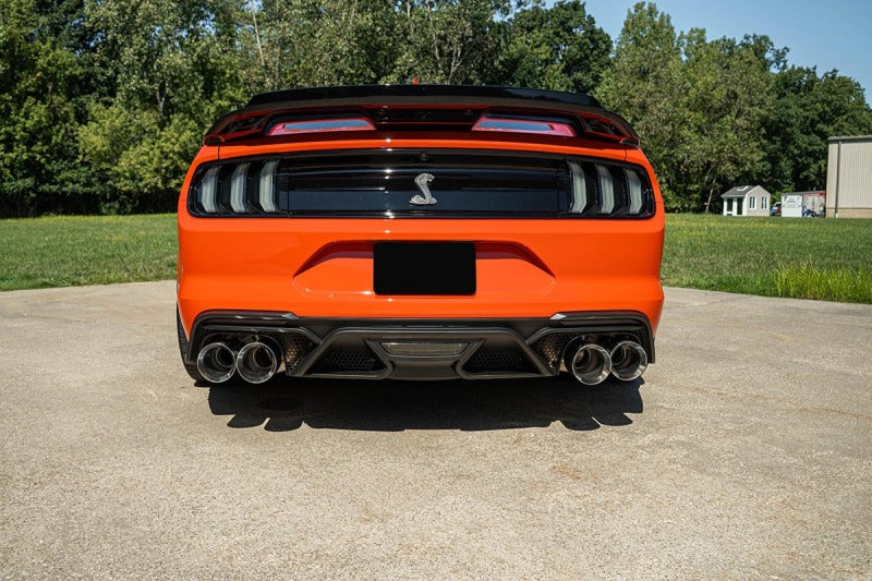 Corsa 20-22 Ford Mustang GT500 3.0in Dual Rear Exit Catback w/ Twin 5.0in Pol. Straight Cut Pro Tip