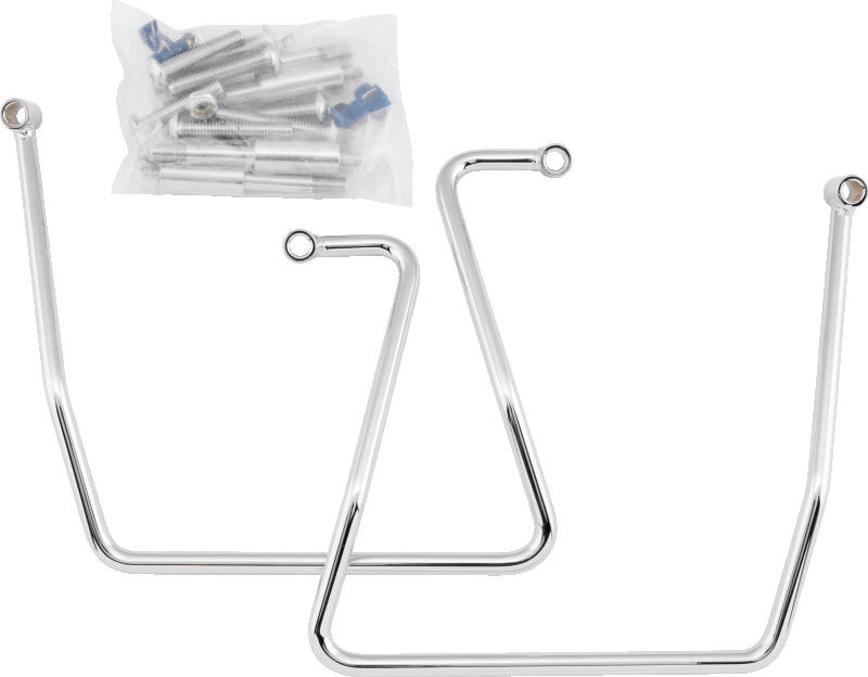 Bikers Choice 91-17 FXD Chrome Saddlebag Supports Pr