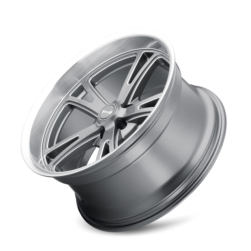 Ridler 606 20x10 / 5x127 BP / 0mm Offset / 83.82mm Hub Gloss Grey Machined Wheel
