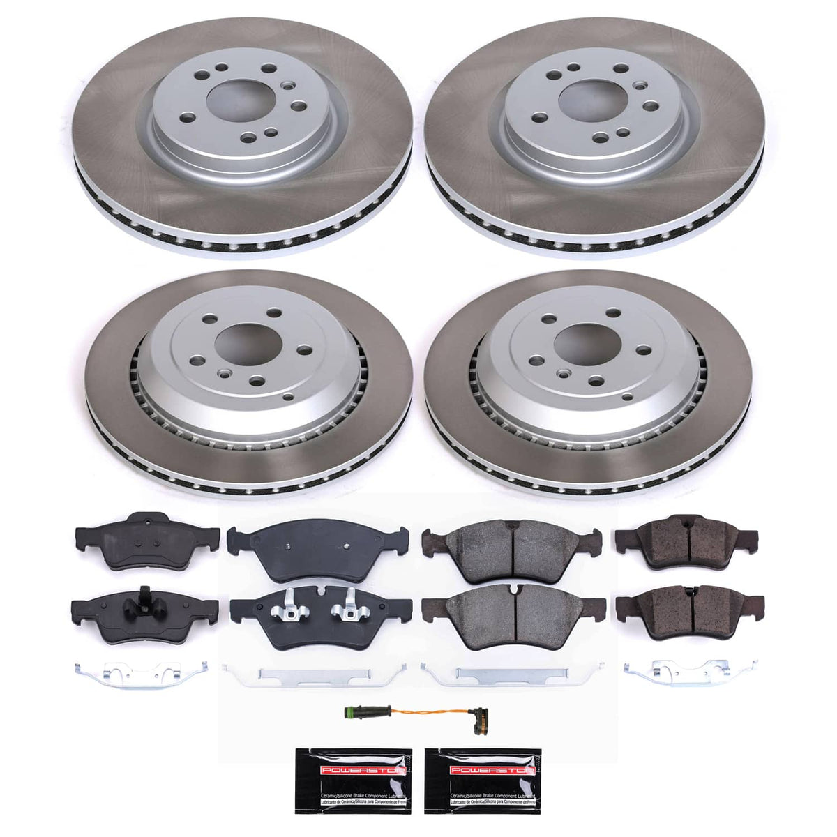 Power Stop 07-09 Mercedes-Benz R320 Front and Rear Semi-Coated Rotor Kit
