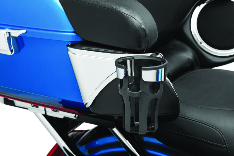 Kuryakyn Reflex Drink Holder Right Side HD Touring Passenger Mount 14 and Up Chrome