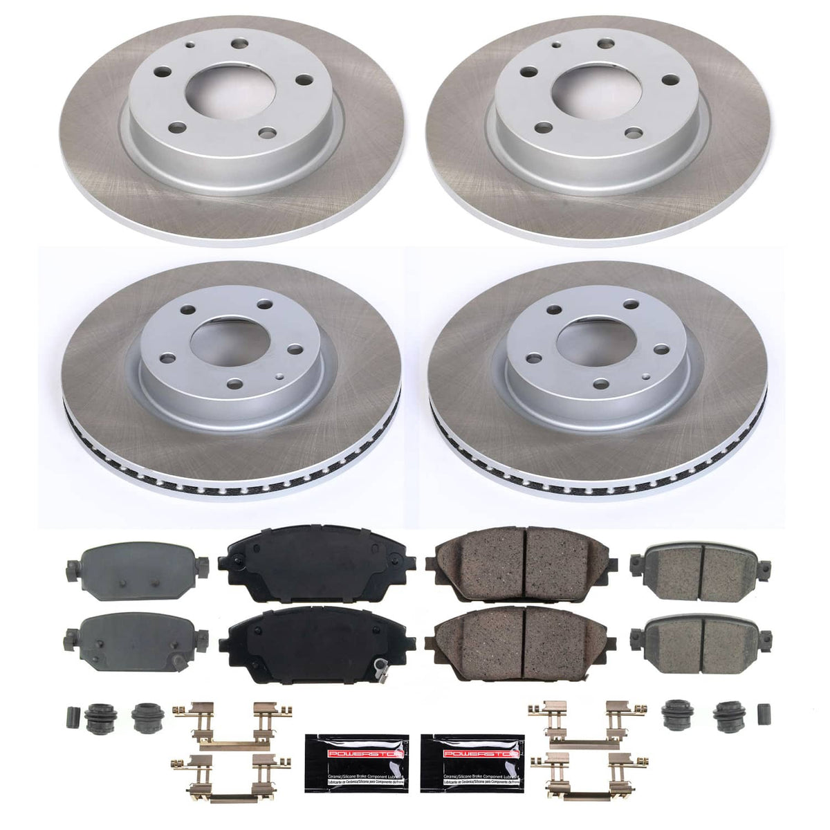 Power Stop 17-18 Mazda 3 Front and Rear Semi-Coated Rotor Kit