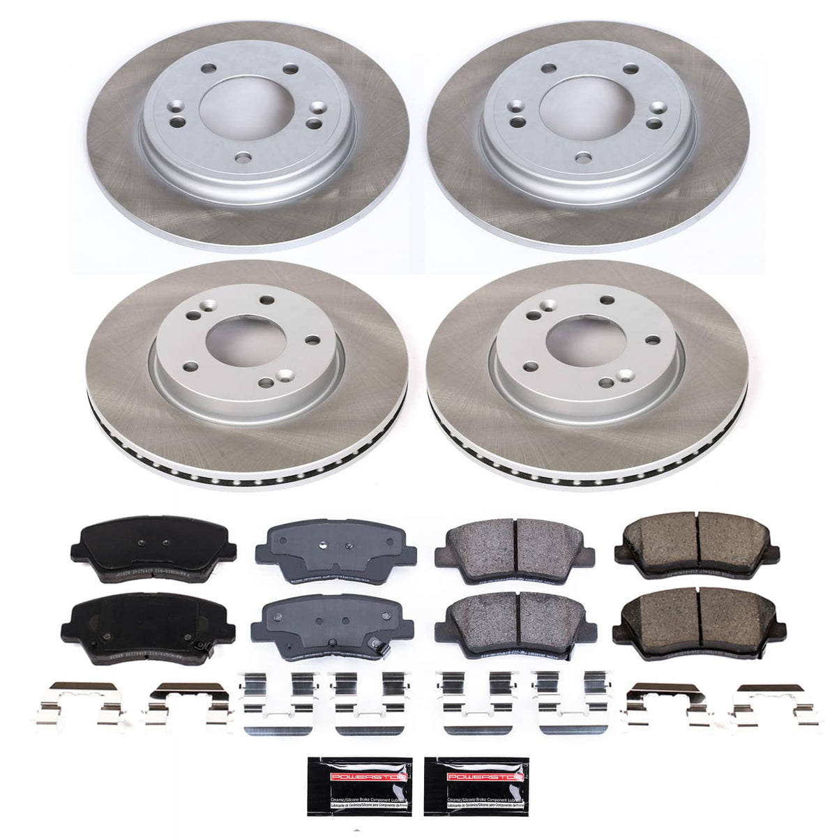 Power Stop 19-21 Hyundai Veloster Front and Rear Semi-Coated Rotor Kit