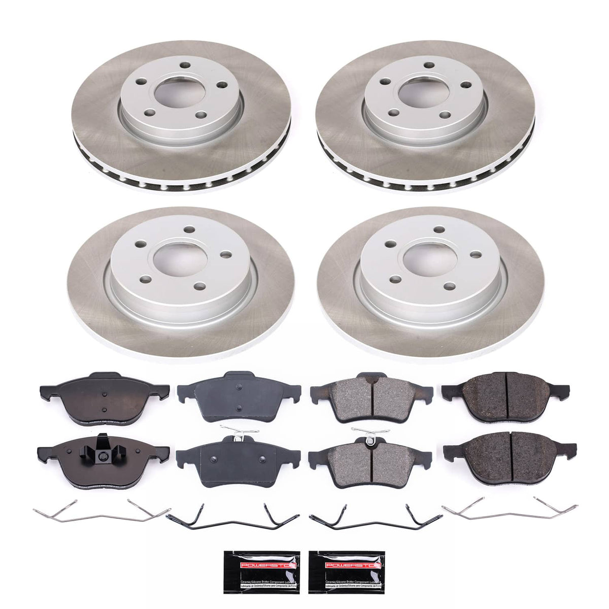 Power Stop 12-18 Ford Focus Front and Rear Semi-Coated Rotor Kit