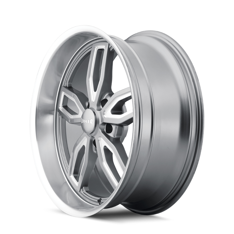 Ridler 608 18x9 / 5x127 BP / 0mm Offset / 78.3mm Hub Gloss Grey Milled Wheel