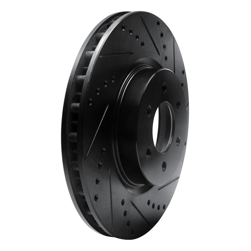 R1 92-02 Dodge Viper Front Right Drilled & Slotted Black Brake Rotor