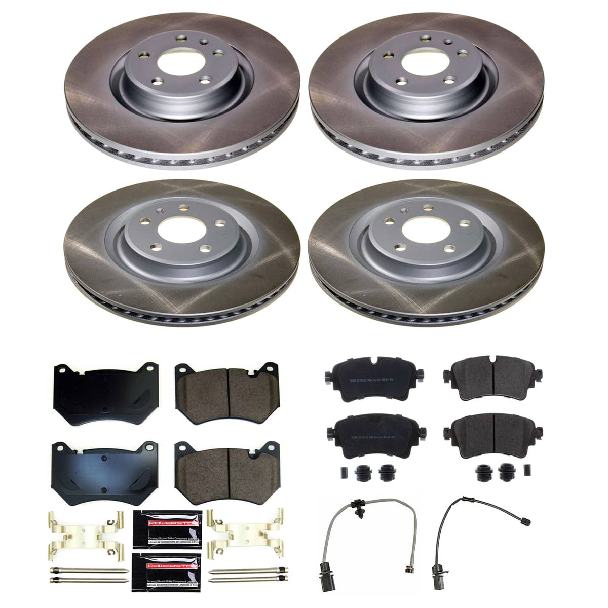 Power Stop 18-20 Audi Q5 Front and Rear Semi-Coated Rotor Kit