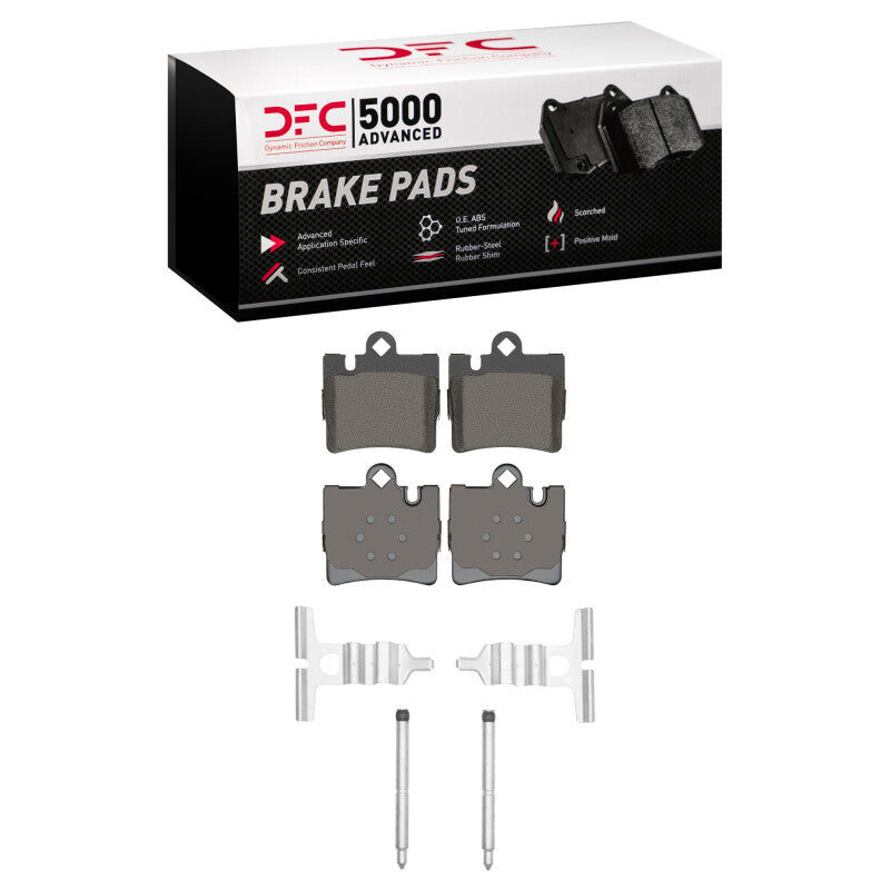 DFC 00-03 Mercedes-Benz CL600 Rear 5000 Advanced Low Metallic Brake Pads and Hardware Kit