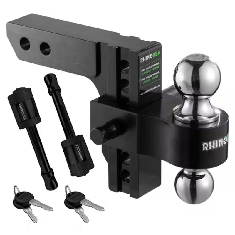 Rhino USA 6In Heavy Duty Drop Hitch - 2In (Blue)
