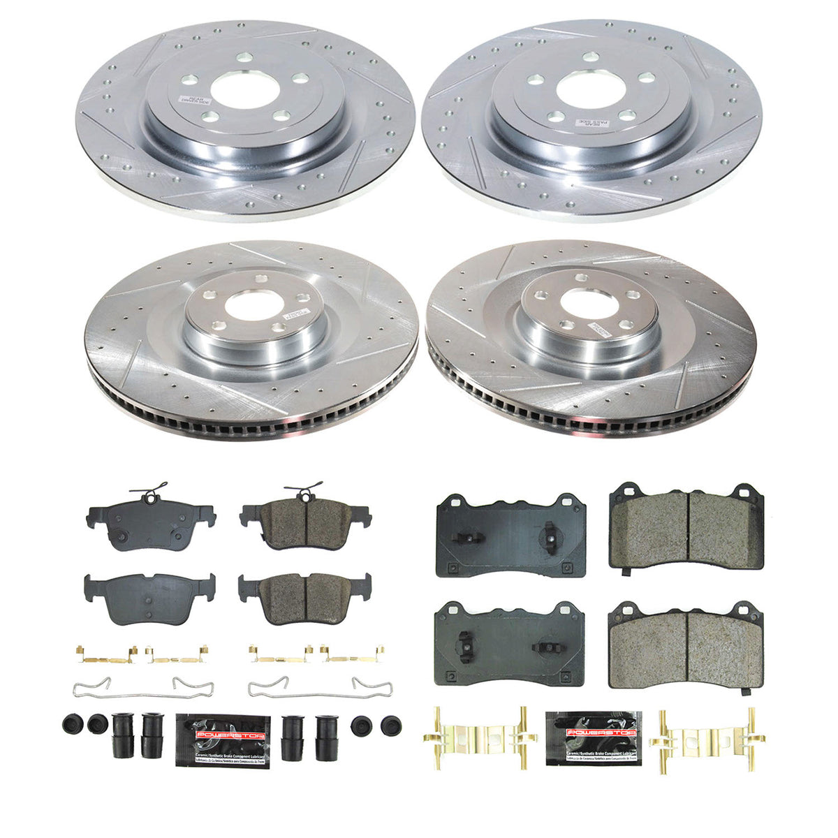 Power Stop 21-23 Ford Mustang Mach-E Front and Rear Z23 Evolution Brake Kit