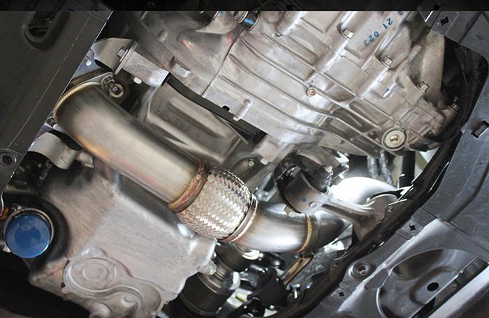 GReddy 2017+ Honda Civic Type R EXR 3in Front Over Pipe & Mid Pipe Combo