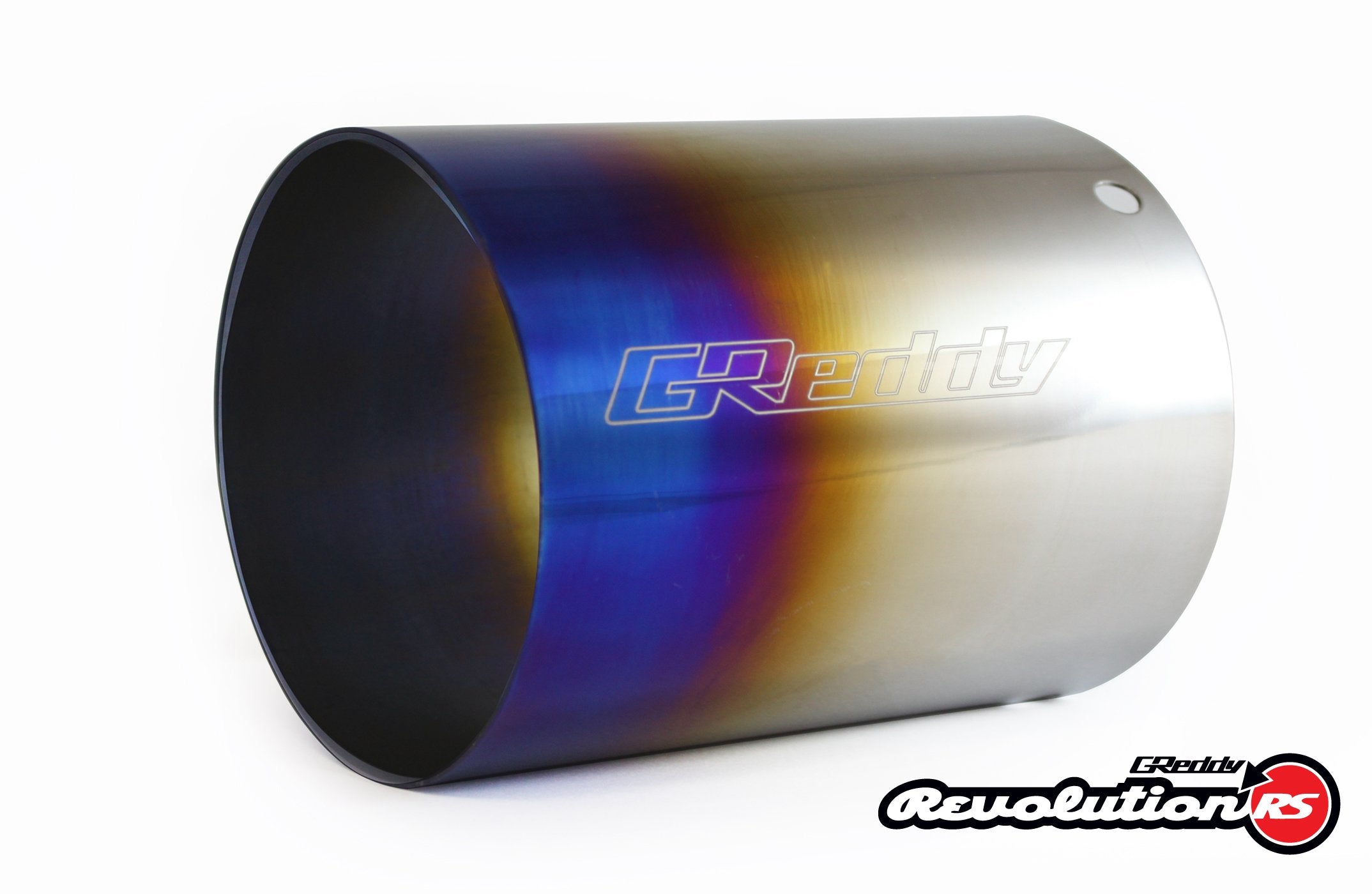GReddy Burnt Titanium Tip (105mm Dia/120mm Length) for Revolution RS/RS-TI/RS-Race