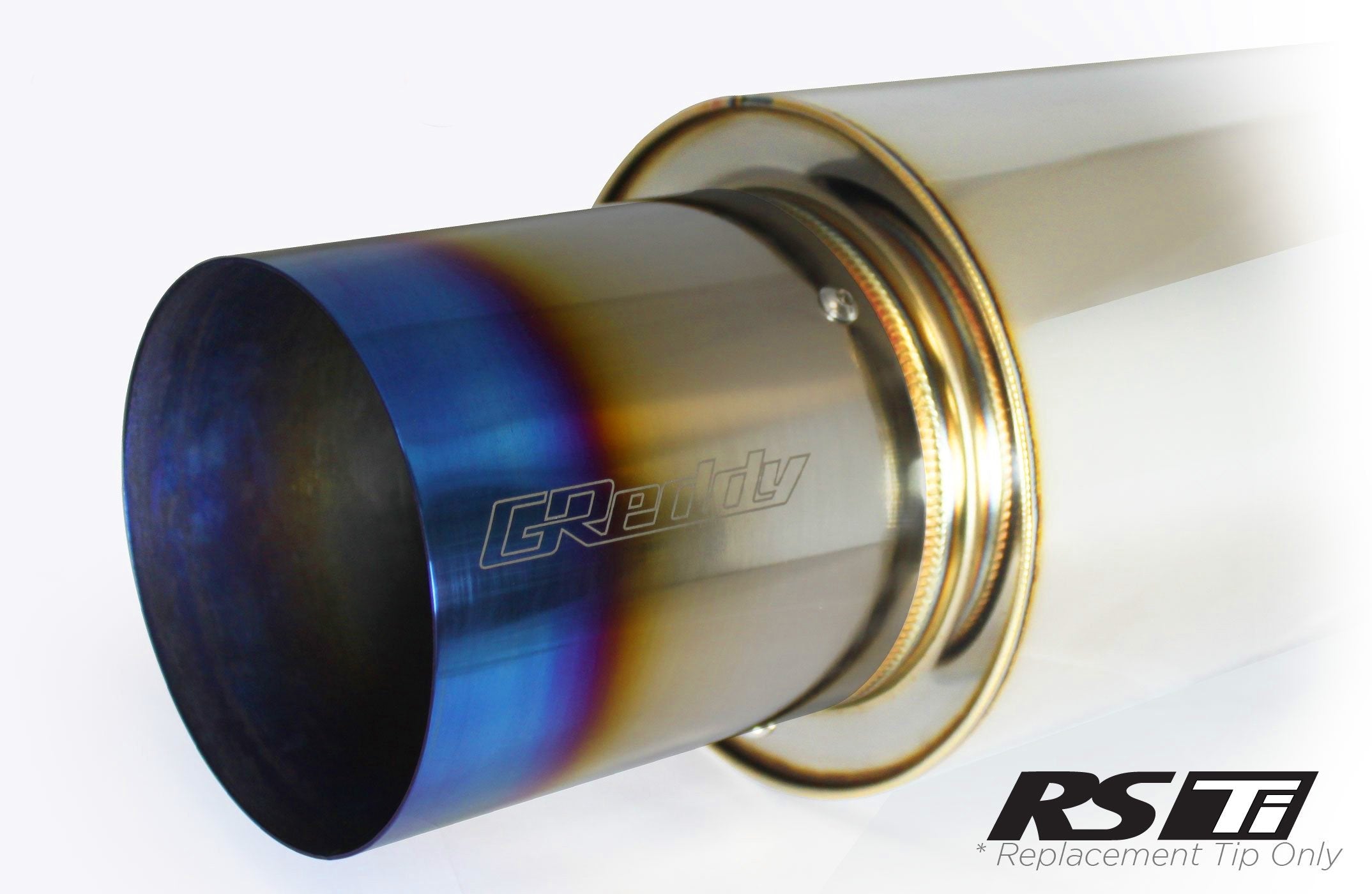 GReddy Burnt Titanium Tip 115mm Diameter 150mm Length (Revolution RS/RS-TI/RS-Race) - 160 Rev RS (L)