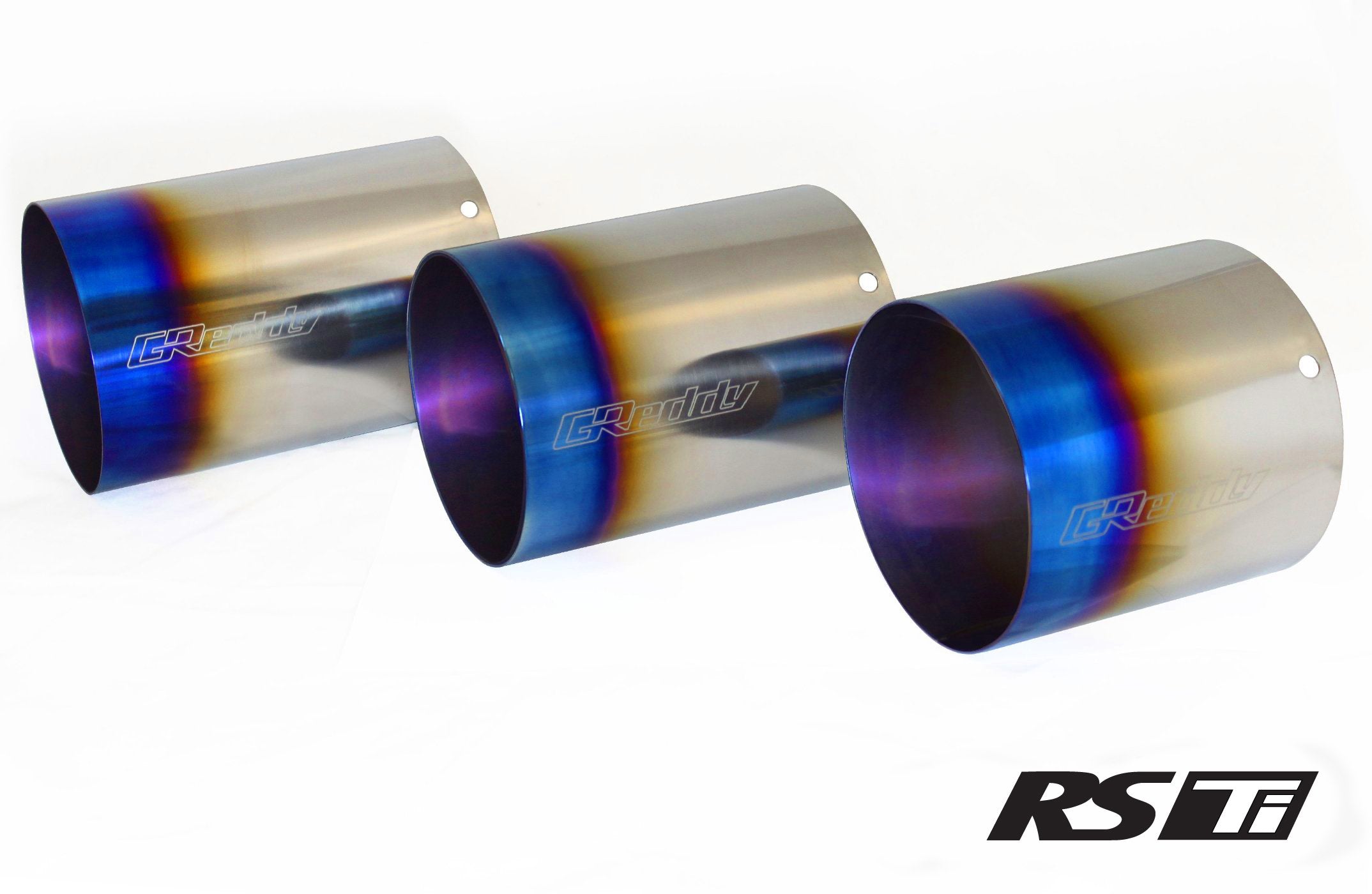 GReddy Burnt Titanium Tip 115mm Diameter 150mm Length (Revolution RS/RS-TI/RS-Race) - 160 Rev RS (L)