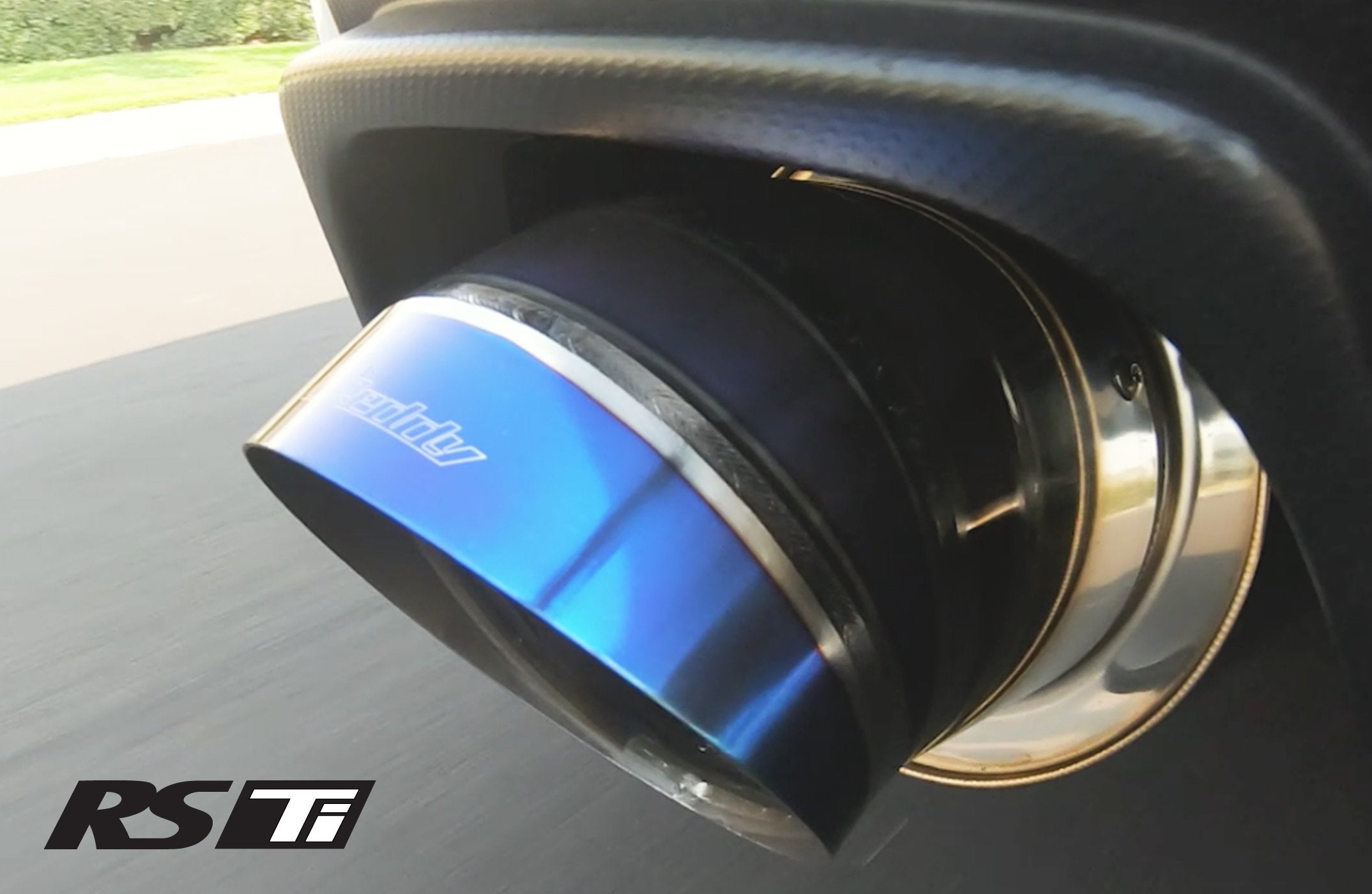 GReddy Burnt Titanium Turndown Tip 115mm Diameter 150mm Length (for Revolution RS / RS-TI / RS-Race)