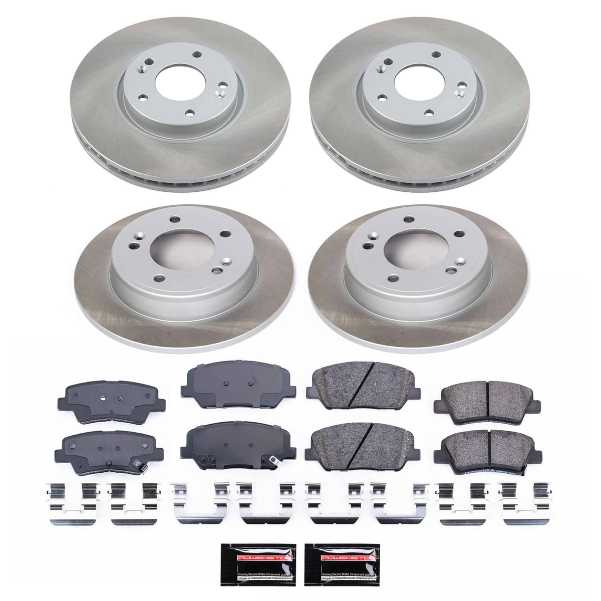 Power Stop 13-15 Hyundai Veloster Front and Rear Semi-Coated Rotor Kit