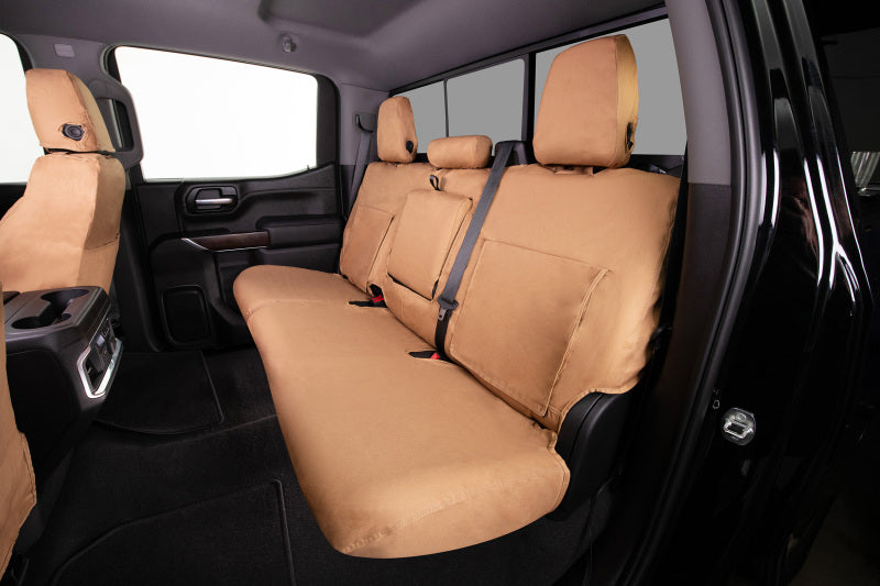 Covercraft 19-26 Mercedes-Benz Sprinter Polycotton SeatSaver Custom Front Row Seat Covers-Tan