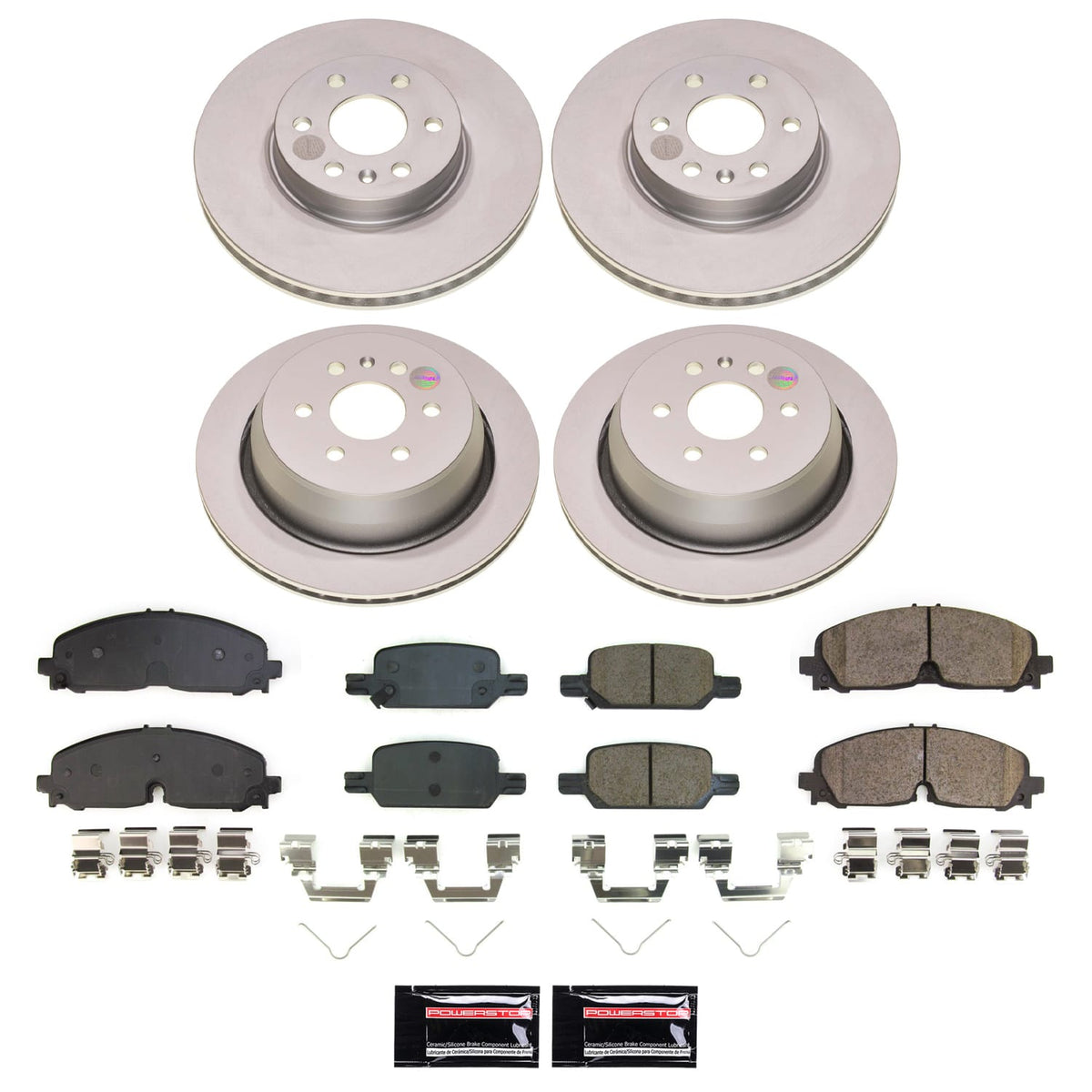 Power Stop 21-22 Chevrolet Colorado Front and Rear Z17 Coated Brake Kit