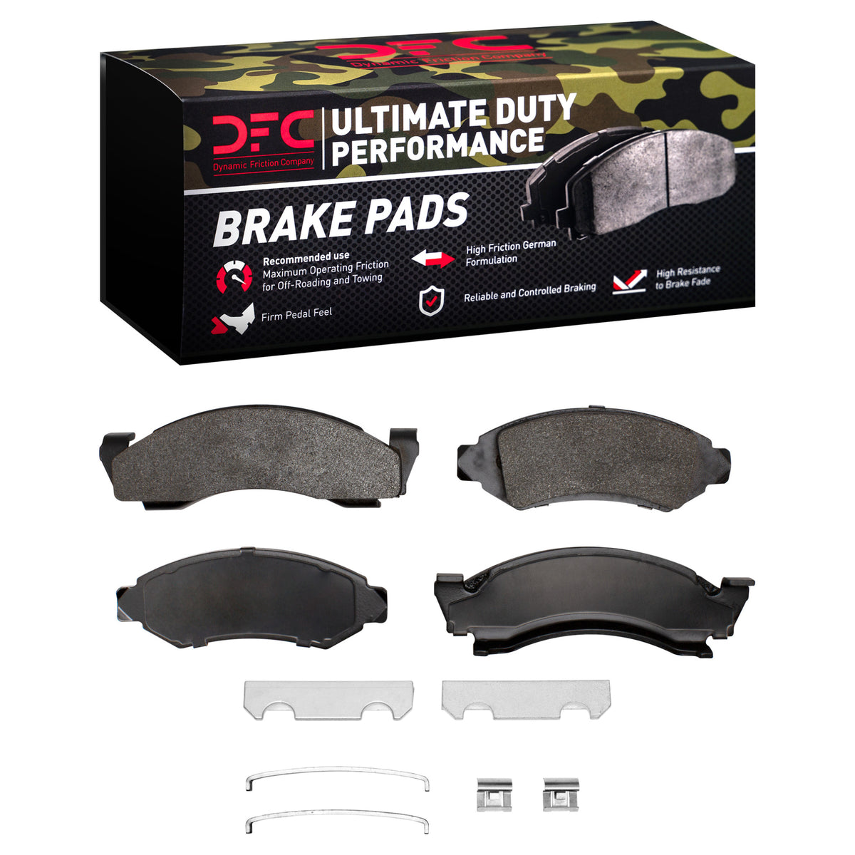 DFC 73-85 Ford E-150 Econoline Club Wagon Front Ultimate Duty Perf Brake Pads & Hardware Kit