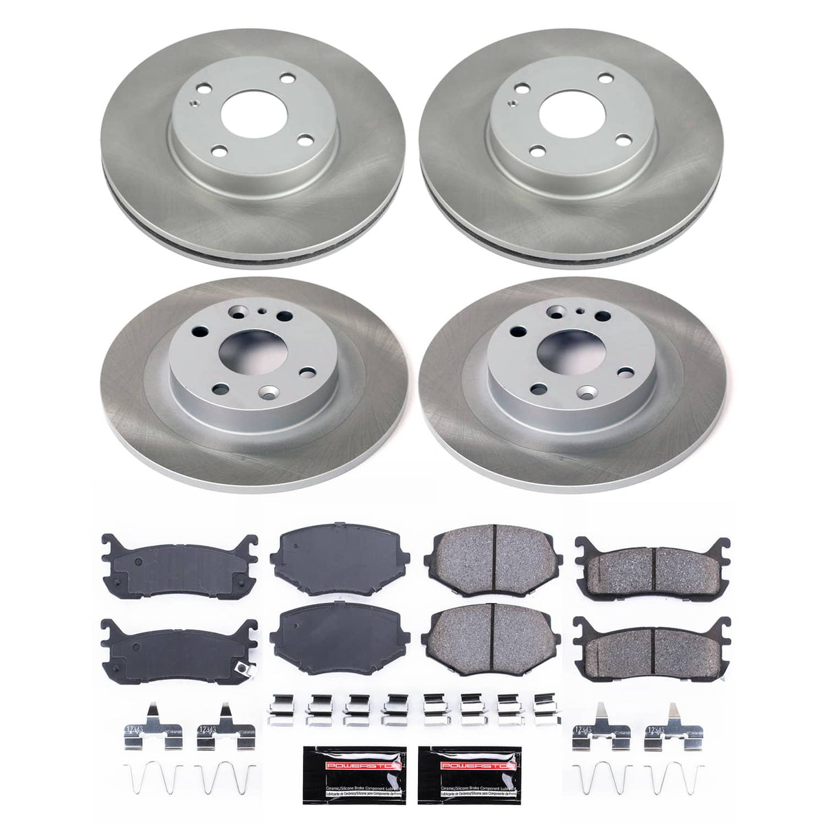 Power Stop 94-97 Mazda Miata Front and Rear Semi-Coated Rotor Kit