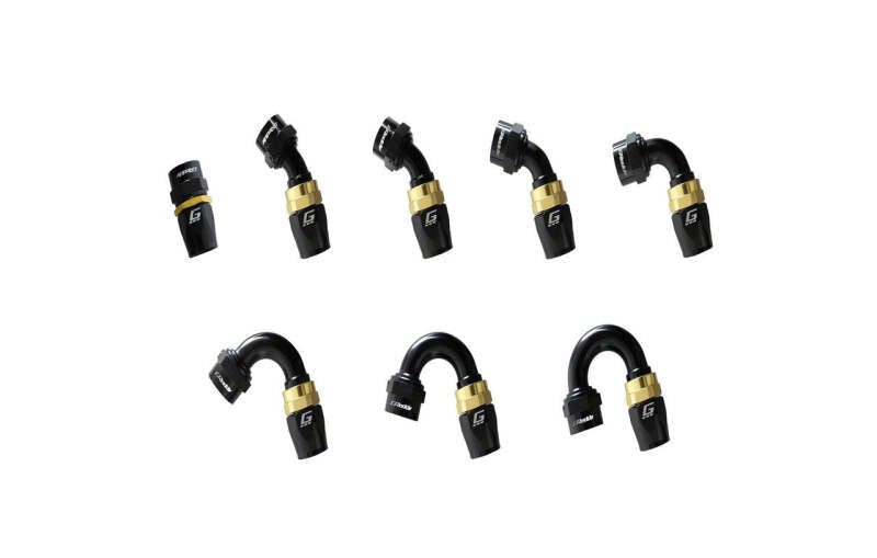 GReddy AN04 45 DEGREE HOSE END SWIVEL BLACK/GOLD ANODIZED