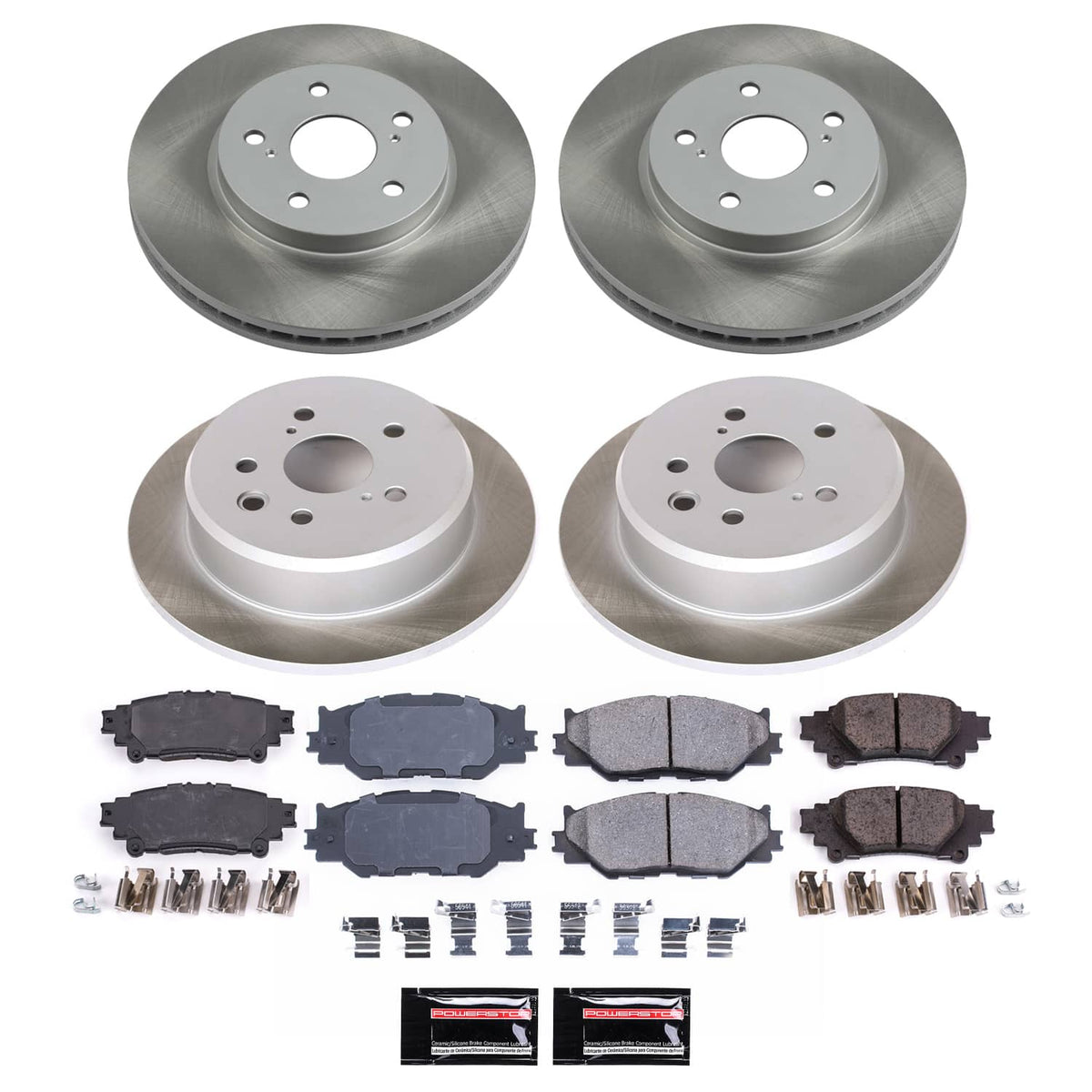 Power Stop 14-15 Lexus IS250 Front and Rear Semi-Coated Rotor Kit