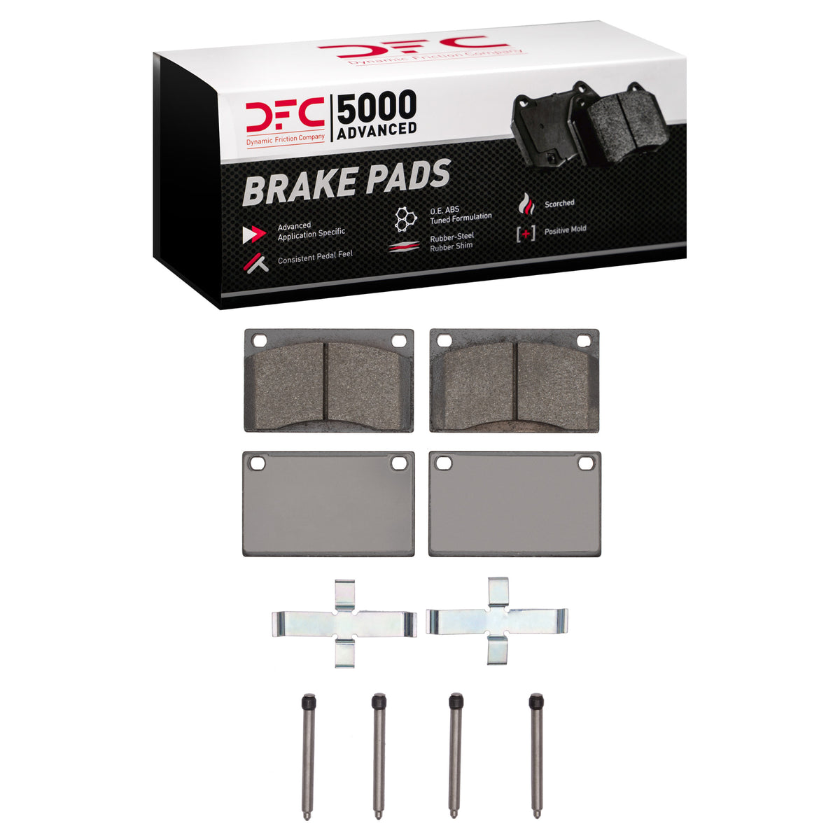 DFC 75-84 Volvo 242244245 Front 5000 Advanced Low Metallic Brake Pads and Hardware Kit