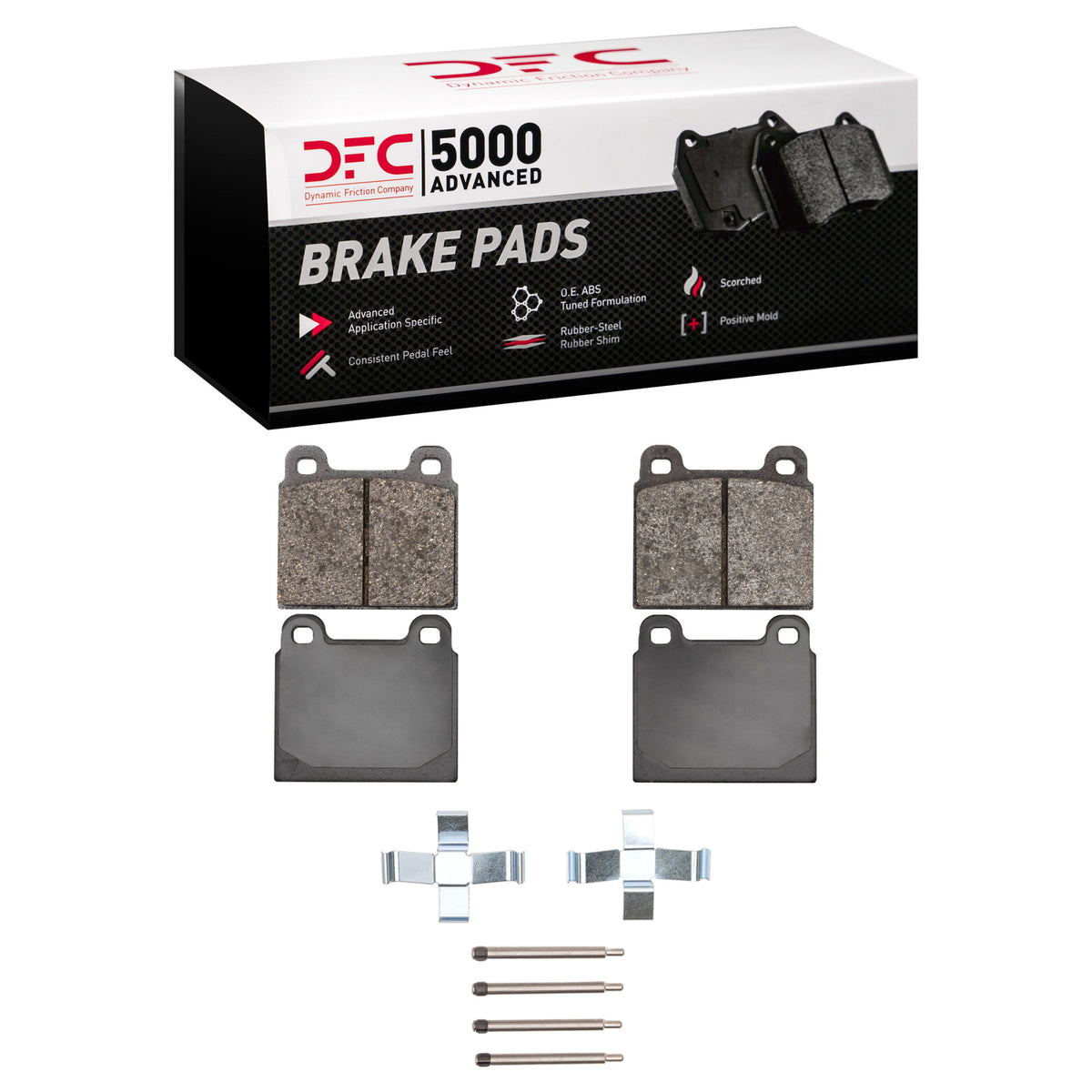 DFC 75-85 Ferrari 308 GTSI Front 5000 Advanced Low Metallic Brake Pads and Hardware Kit