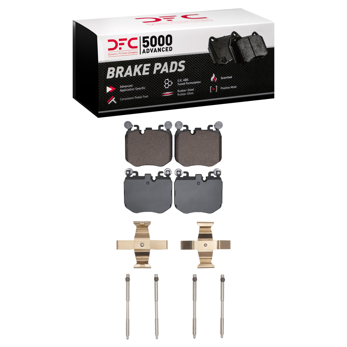 DFC 23-25 BMW 740i Front 5000 Advanced Low Metallic Brake Pads and Hardware Kit