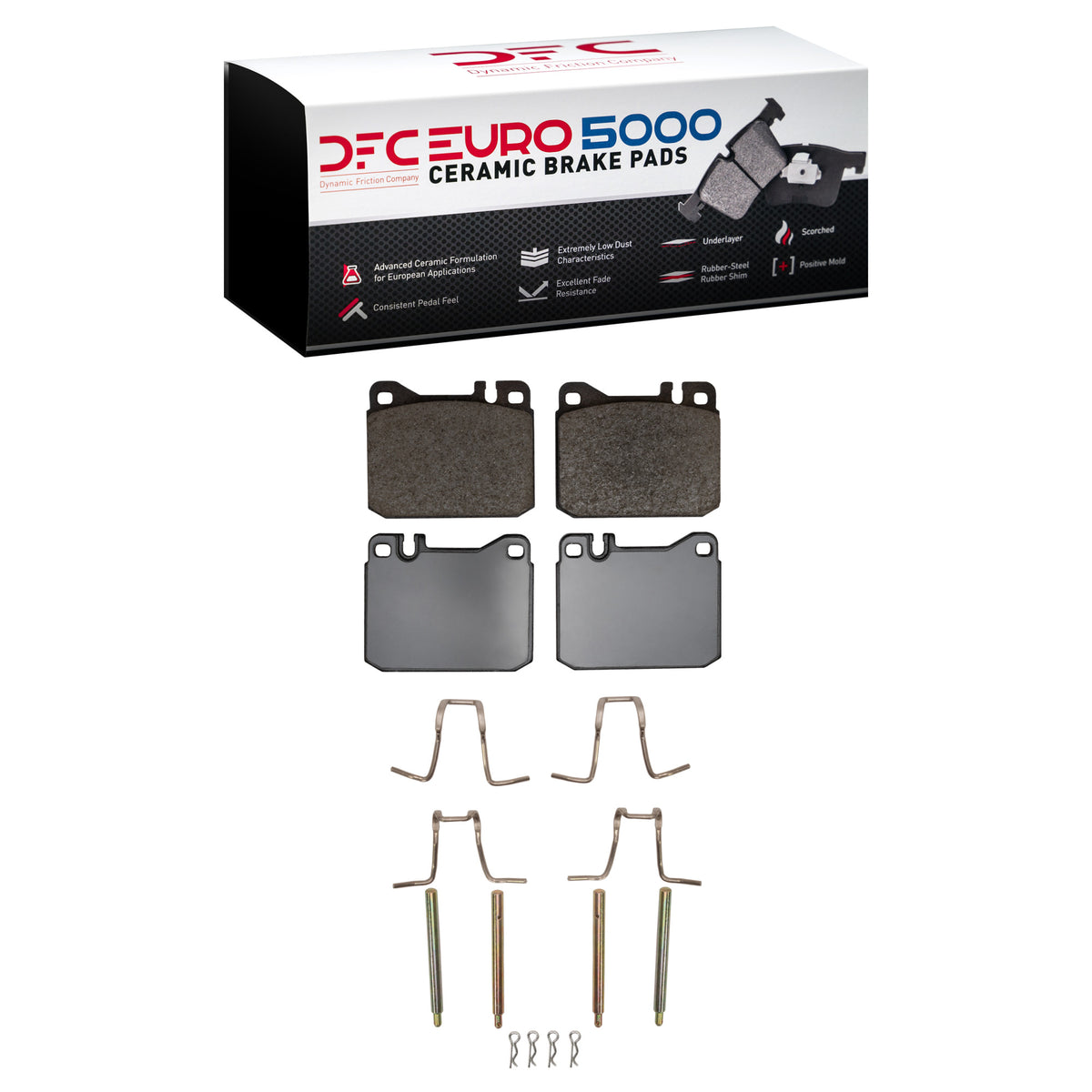 DFC 73-79 Mercedes-Benz 240D Front Euro 5000 Ceramic Brake Pads and Hardware Kit