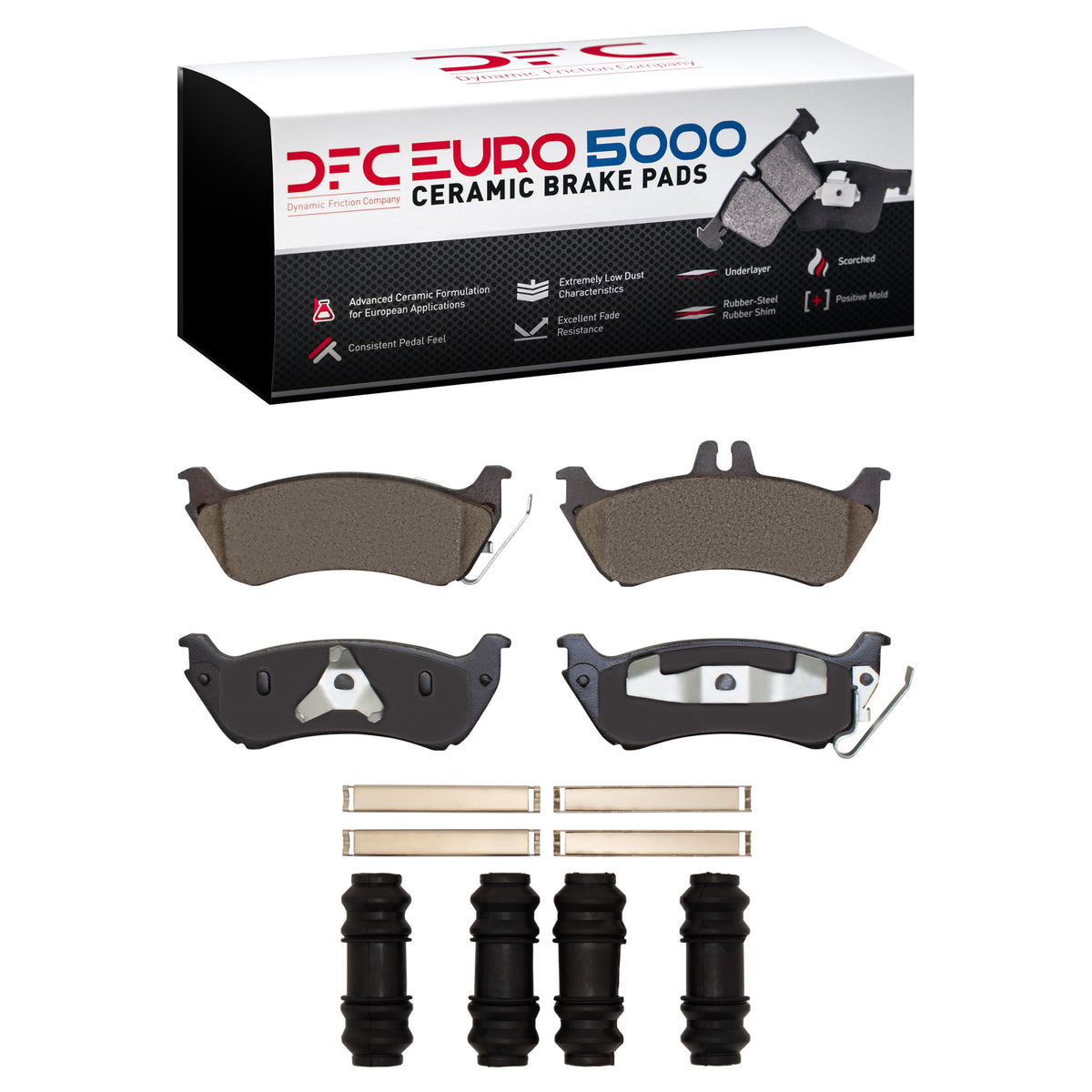 DFC 98-05 Mercedes-Benz ML350 Rear Euro 5000 Ceramic Brake Pads and Hardware Kit