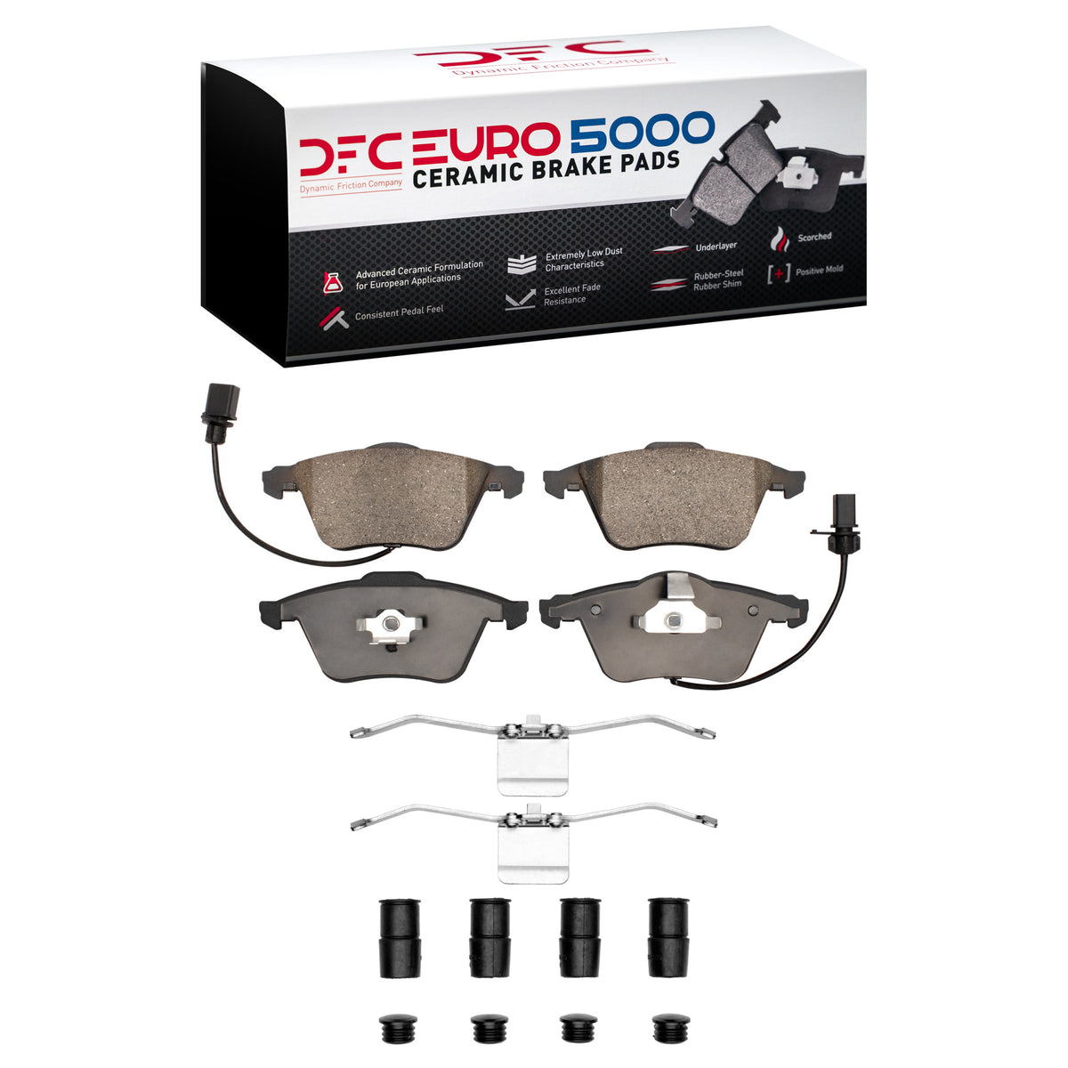 DFC 00-11 Audi A6 Quattro Front Euro 5000 Ceramic Brake Pads and Hardware Kit