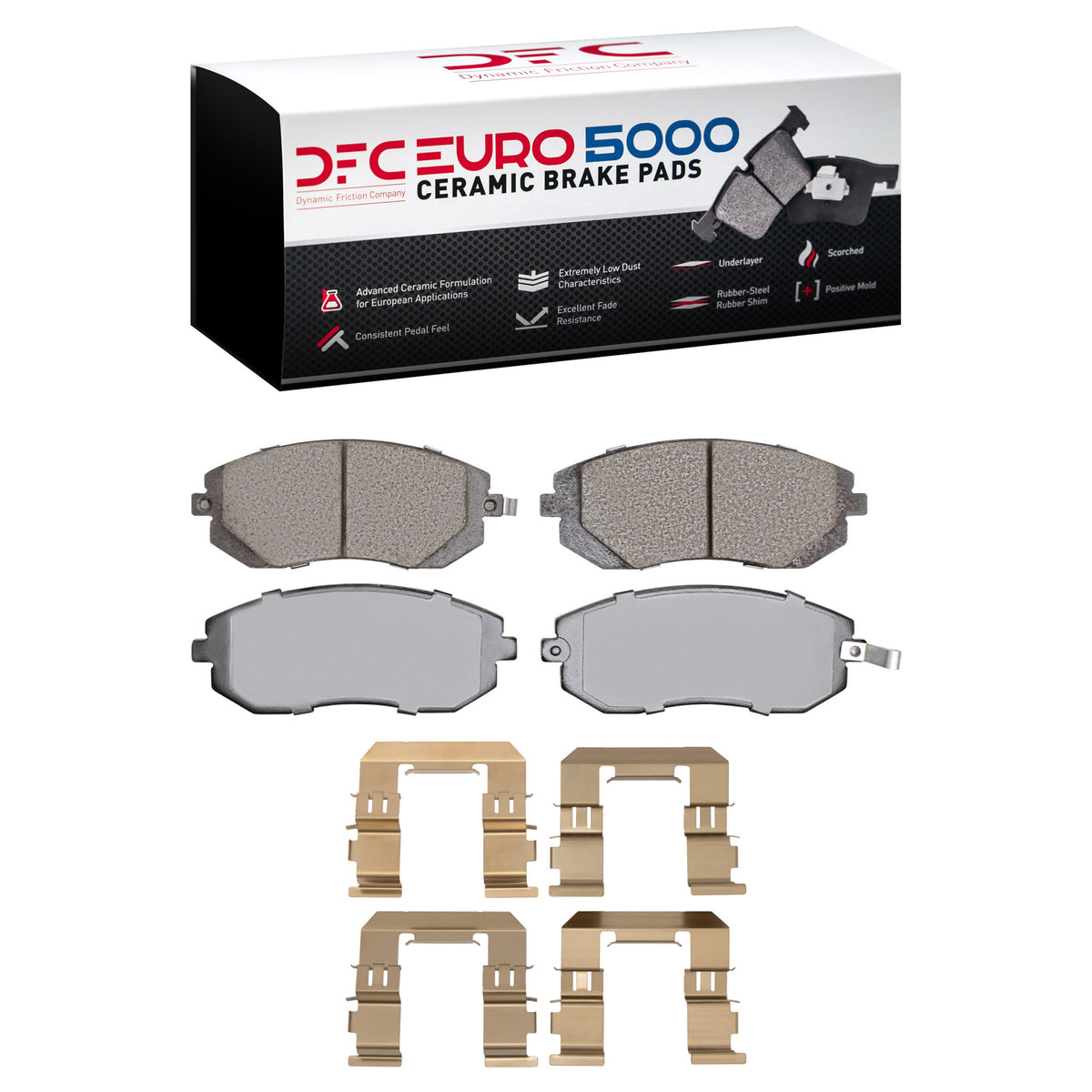 DFC 02-12 Saab 9-2X Front Euro 5000 Ceramic Brake Pads and Hardware Kit