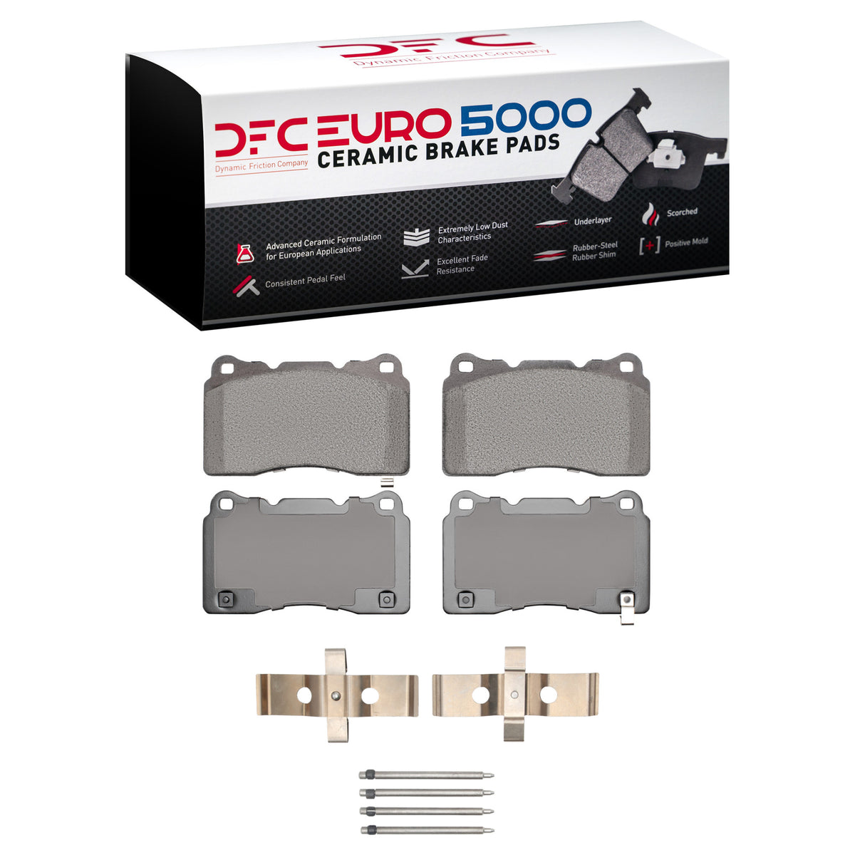 DFC 14-17 Dodge Viper Front/Rear Euro 5000 Ceramic Brake Pads and Hardware Kit