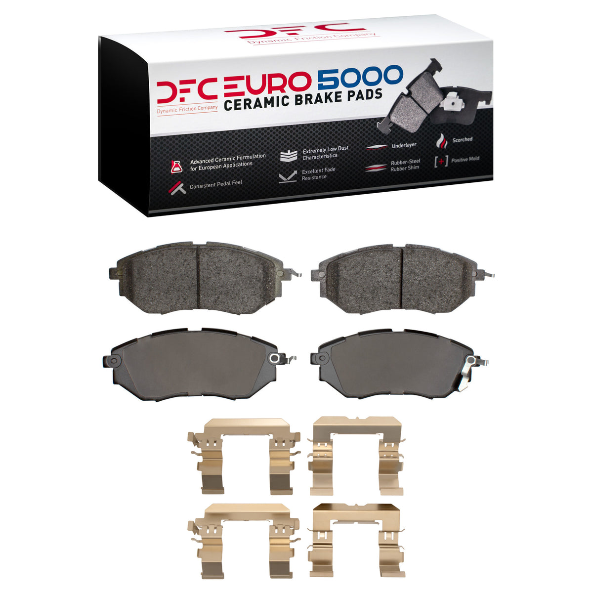 DFC 05-21 Subaru Outback Front Euro 5000 Ceramic Brake Pads and Hardware Kit