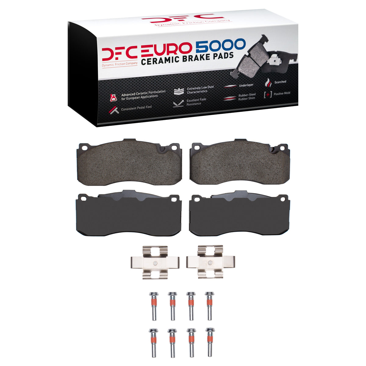 DFC 06-13 BMW 330I Front Euro 5000 Ceramic Brake Pads and Hardware Kit