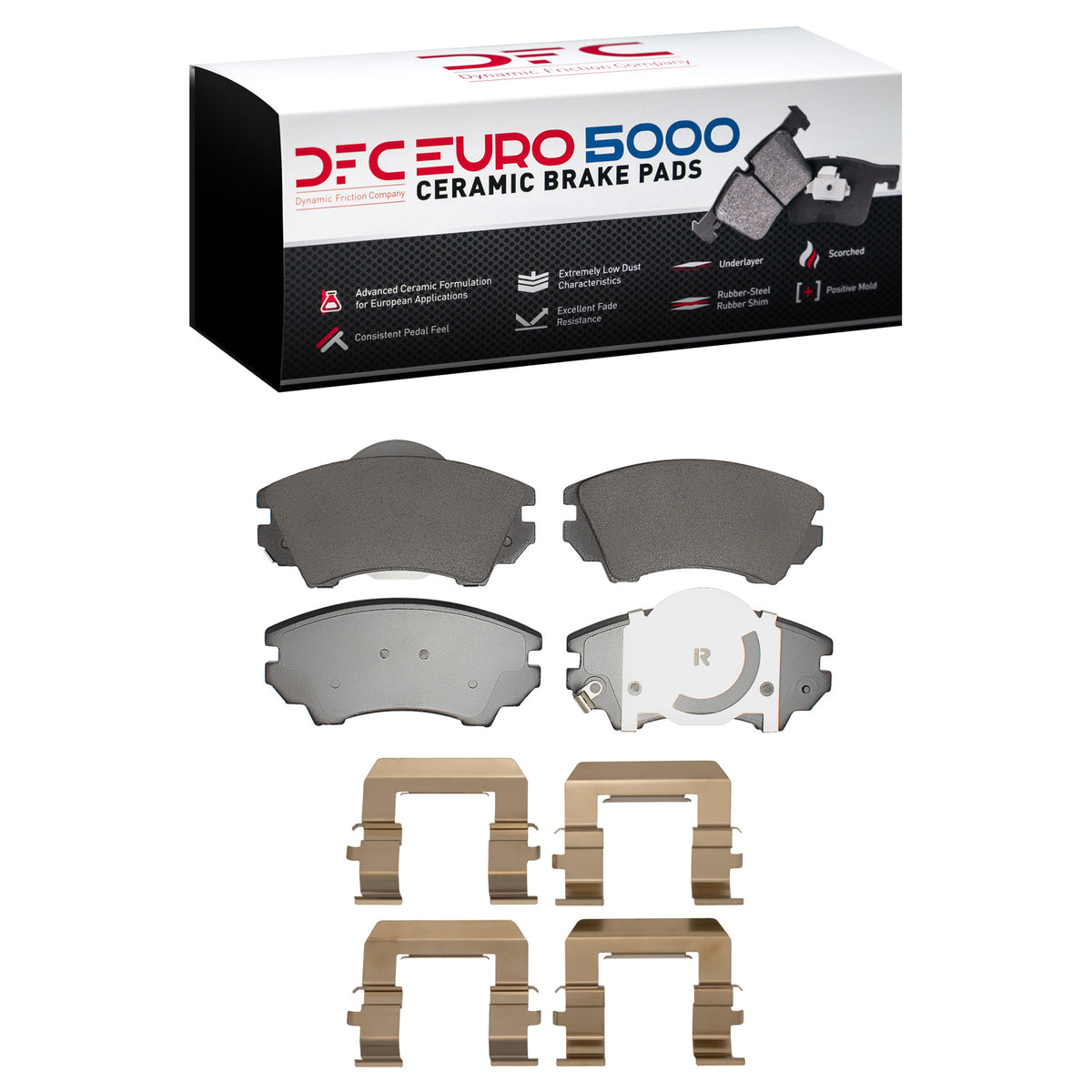 DFC 10-17 Chevrolet Camaro Front Euro 5000 Ceramic Brake Pads and Hardware Kit