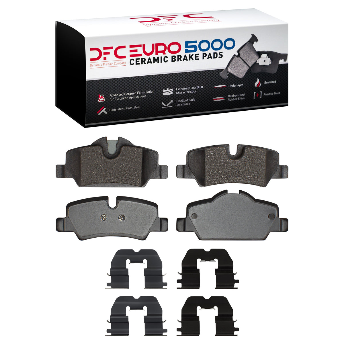 DFC 14-24 Mini Cooper (Excl Clubman) Rear Euro 5000 Ceramic Brake Pads and Hardware Kit