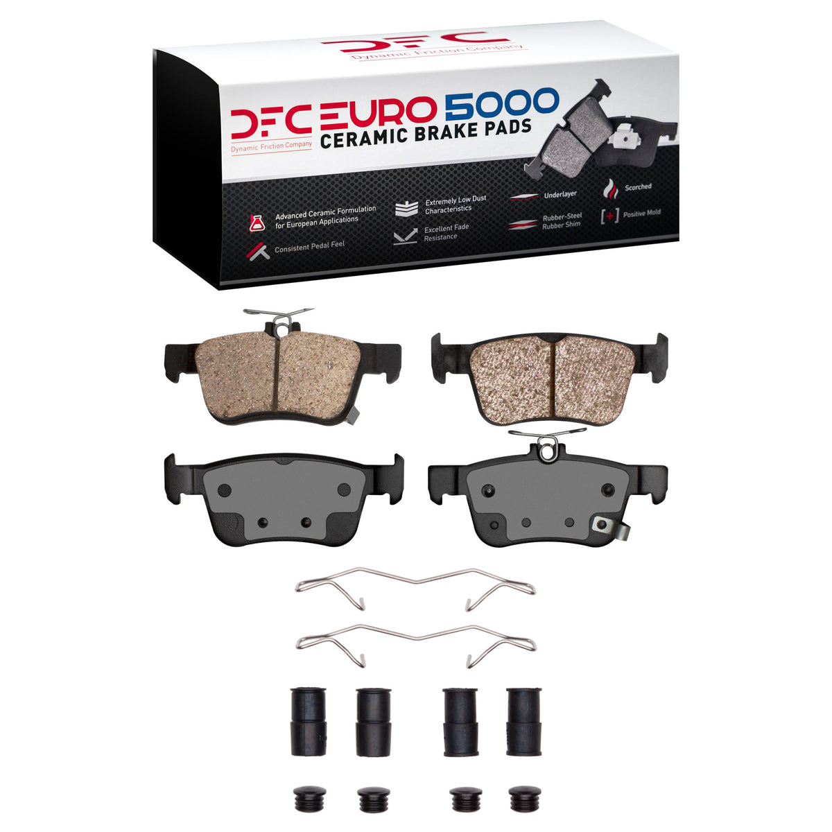 DFC 16-25 Acura Integra Rear Euro 5000 Ceramic Brake Pads and Hardware Kit