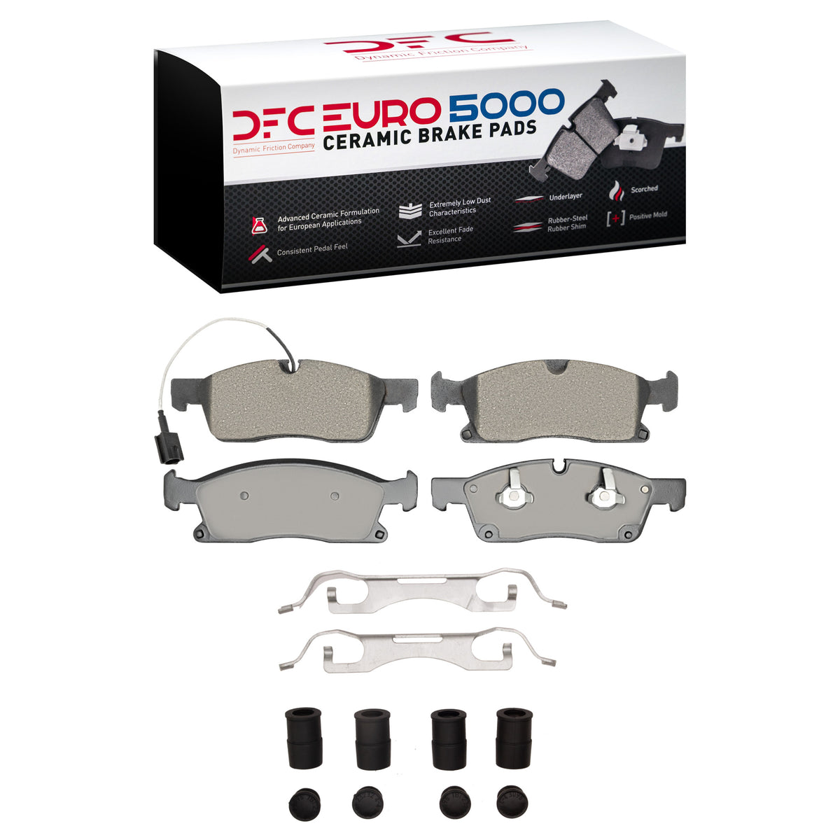 DFC 17-23 Maserati Levante Front Euro 5000 Ceramic Brake Pads and Hardware Kit